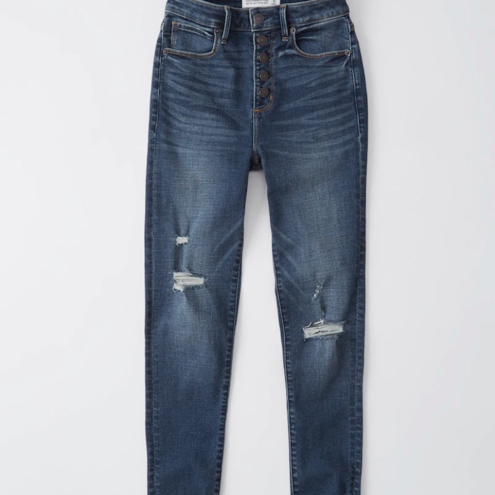 ISO ABERCROMBIE CURVE LOVE RIPPED JEAN 25s - Picture 3 of 3